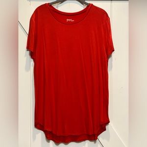 Red Grace & Lace Perfect Scoop Neck Tee, Size Large